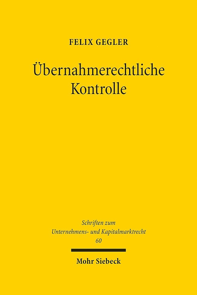 Übernahmerechtliche Kontrolle main product photo