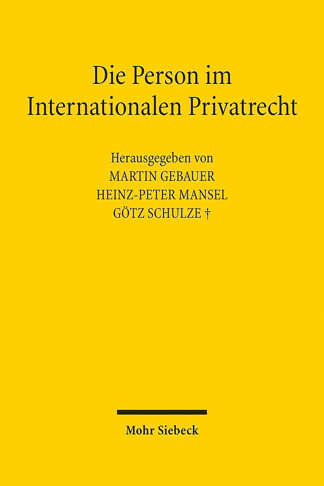 Die Person im Internationalen Privatrecht main product photo