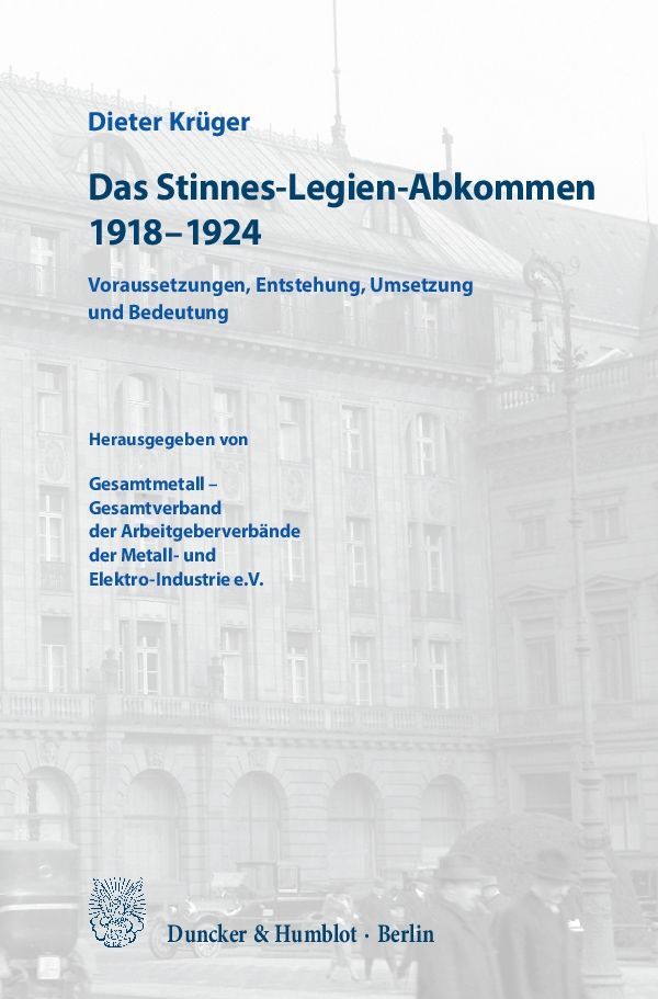 Das Stinnes-Legien-Abkommen 1918-1924 main product photo