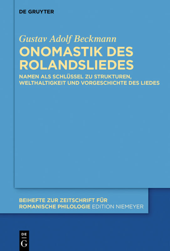Onomastik des Rolandsliedes main product photo