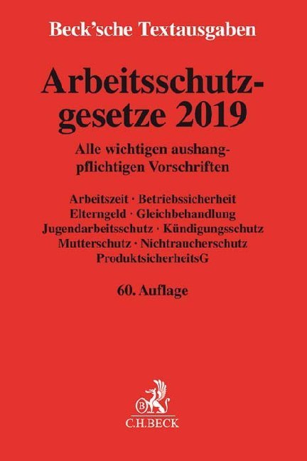 Arbeitsschutzgesetze 2019 main product photo