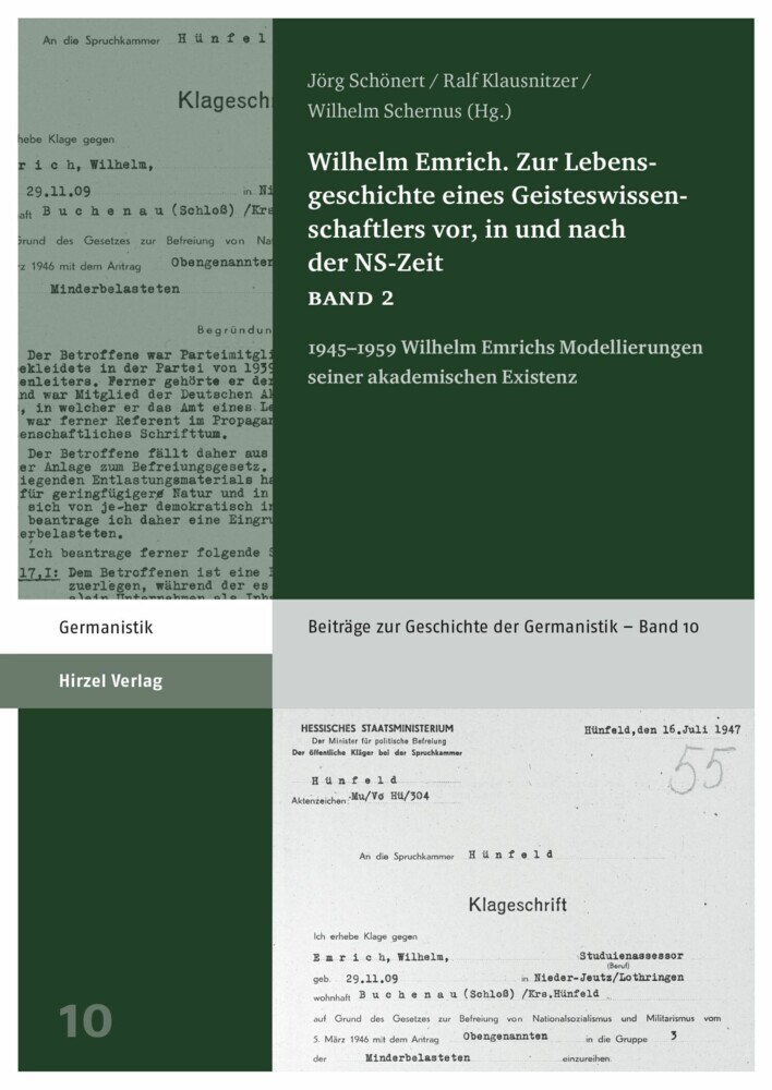 Wilhelm Emrich. Zur Lebensgeschichte eines Geisteswissenschaftlers vor, in und nach der NS-Zeit main product photo
