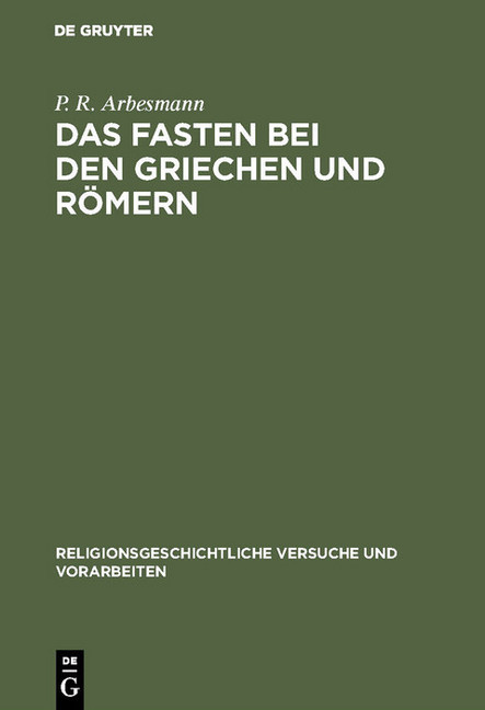 Das Fasten bei den Griechen und Römern main product photo