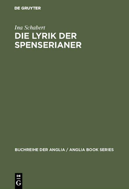 Die Lyrik der Spenserianer main product photo
