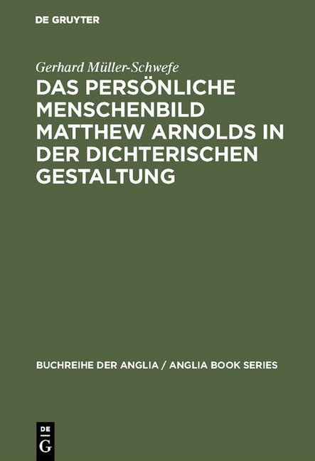 Das persönliche Menschenbild Matthew Arnolds in der dichterischen Gestaltung main product photo