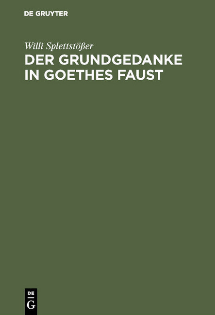 Der Grundgedanke in Goethes Faust main product photo