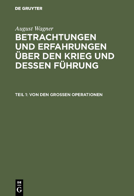Von den großen Operationen main product photo