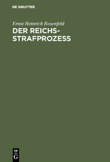 Der Reichs-Strafprozeß main product photo