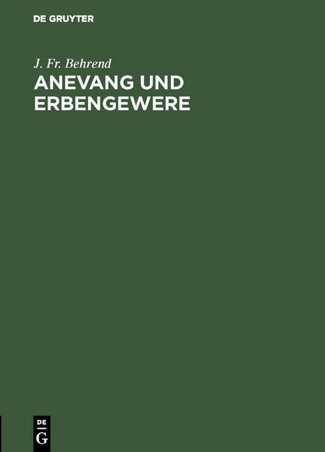 Anevang und Erbengewere main product photo