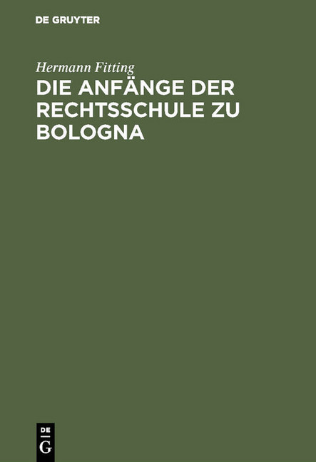 Die Anfänge der Rechtsschule zu Bologna main product photo