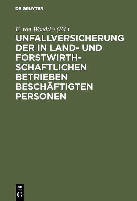 Unfallversicherung der in land- und forstwirthschaftlichen Betrieben beschäftigten Personen main product photo