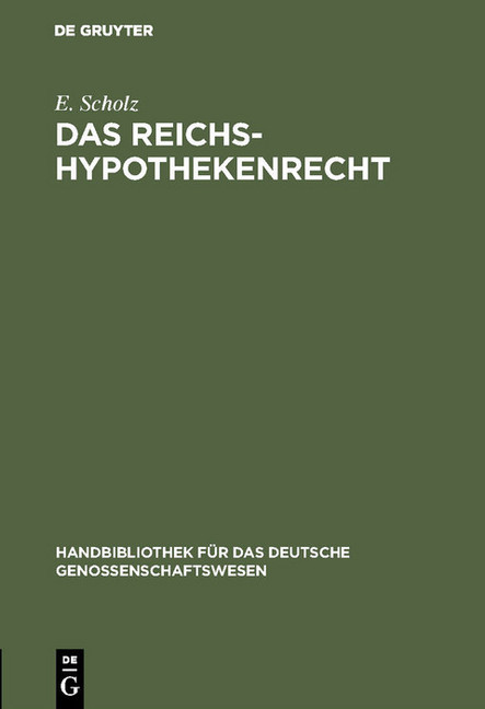 Das Reichs-Hypothekenrecht main product photo