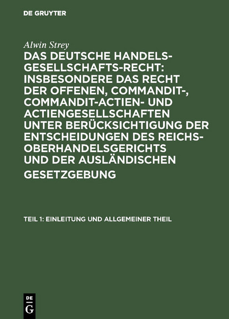 Einleitung und allgemeiner Theil main product photo