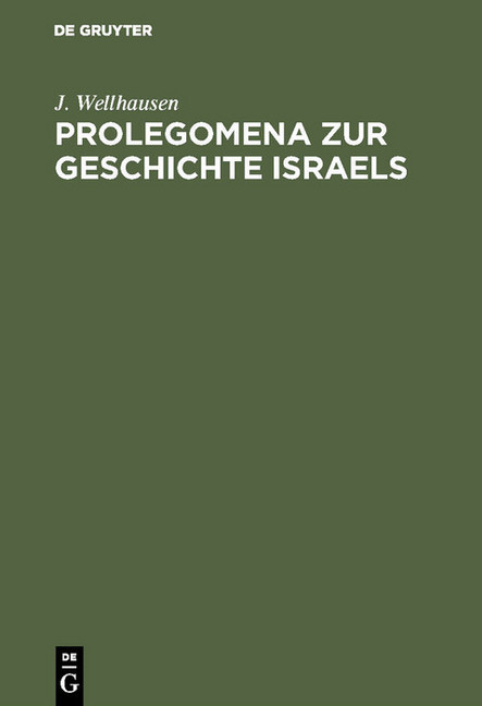 Prolegomena zur Geschichte Israels main product photo