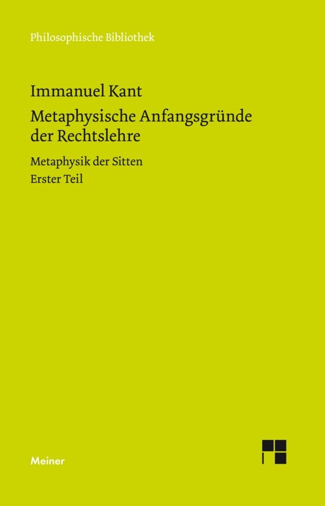 Metaphysische Anfangsgründe der Rechtslehre main product photo