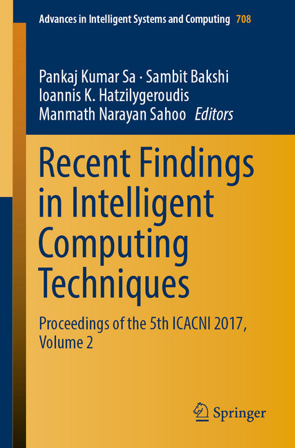 Recent Findings in Intelligent Computing Techniques main product photo