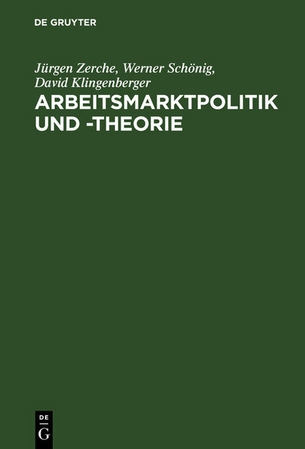 Arbeitsmarktpolitik und -theorie main product photo