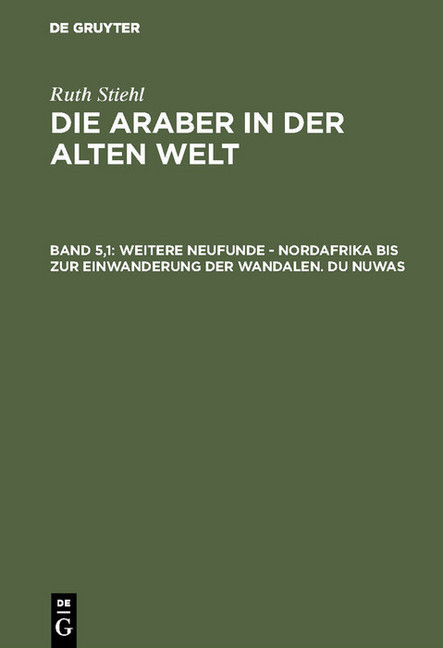 Weitere Neufunde - Nordafrika bis zur Einwanderung der Wandalen. Du Nuwas main product photo
