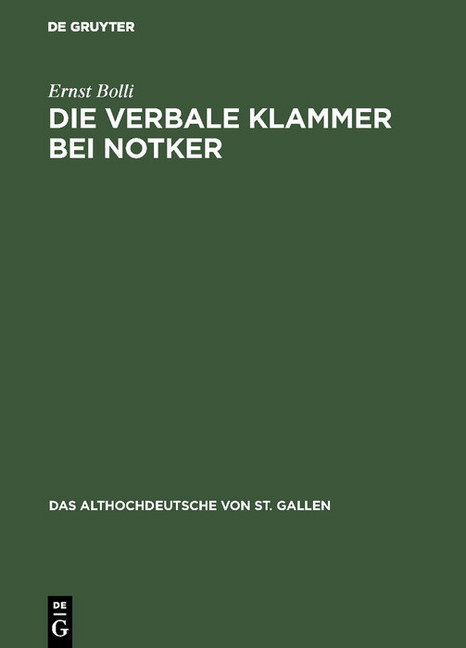 Die verbale Klammer bei Notker main product photo