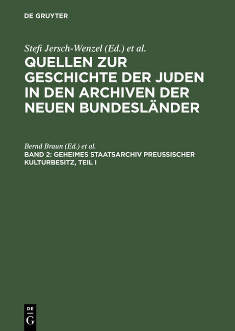 Geheimes Staatsarchiv Preußischer Kulturbesitz, Teil I main product photo