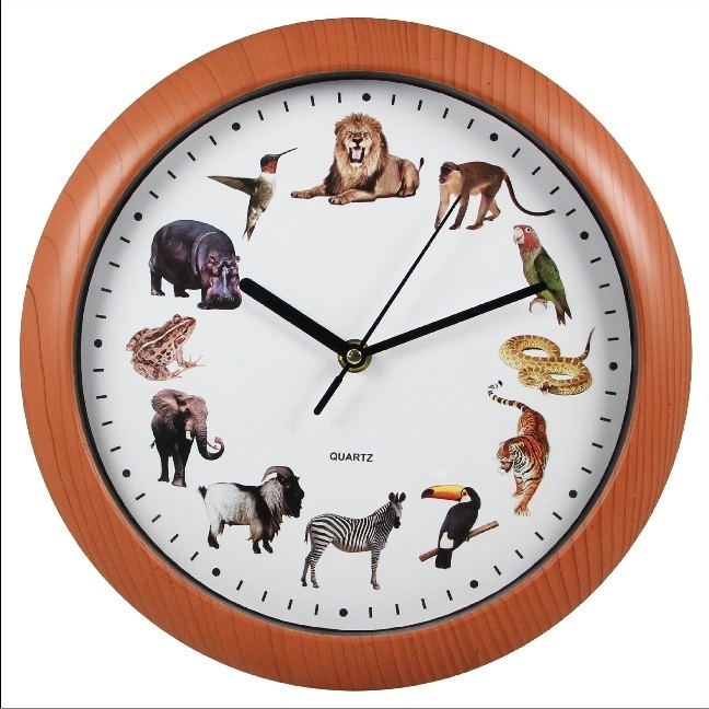 Wanduhr Tiere mit passenden Tierstimmen main product photo
