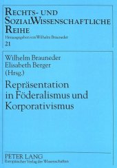 Repräsentation in Föderalismus und Korporativismus