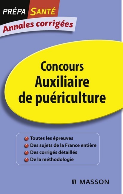 Annales corrigées Concours Auxiliaire de puériculture main product photo