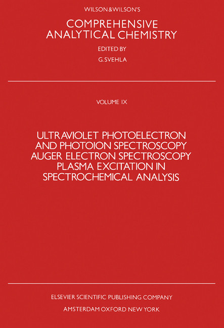 Ultraviolet Photoelectron and Photoion Spectroscopy, Auger Electron Spectroscopy, Plasma Excitation in Spectrochemical Analysis main product photo