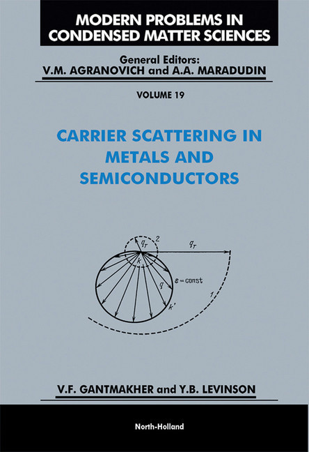 Carrier Scattering in Metals and Semiconductors main product photo