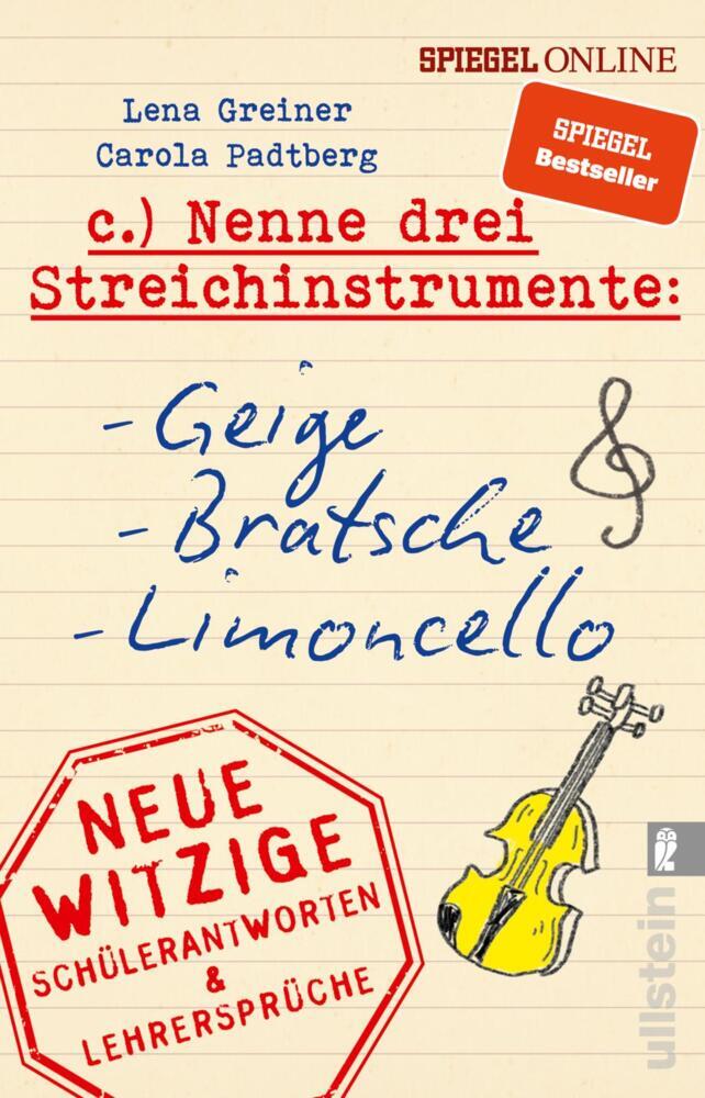 Nenne drei Streichinstrumente: Geige, Bratsche, Limoncello main product photo