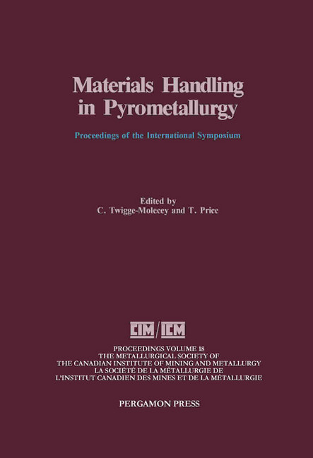 Materials Handling in Pyrometallurgy main product photo