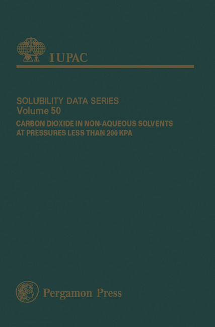 Carbon Dioxide in Non-aqueous Solvents at Pressures Less Than 200 KPA main product photo