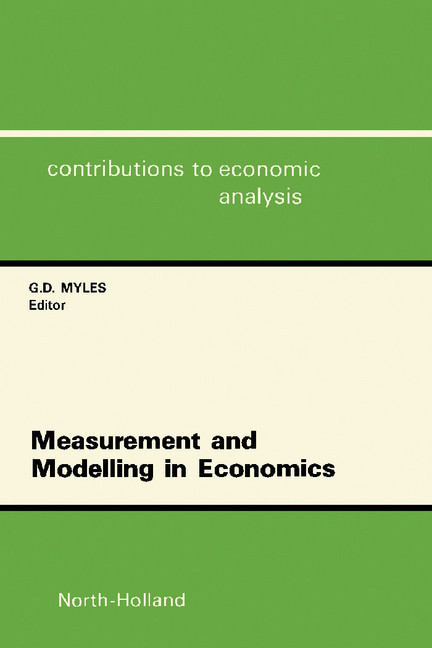 Measurement and Modelling in Economics main product photo