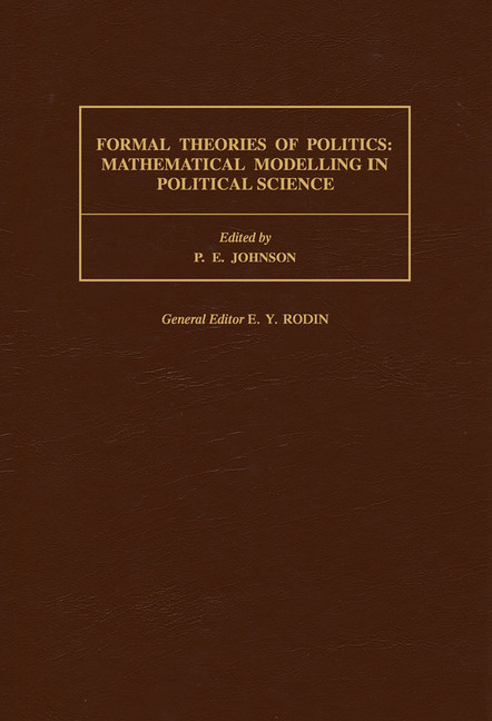 Formal Theories of Politics main product photo