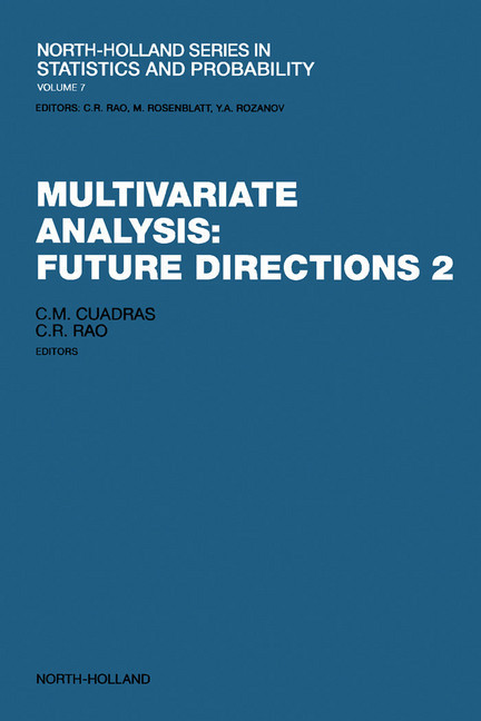 Multivariate Analysis: Future Directions 2 main product photo
