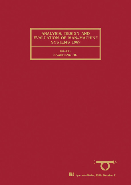 Analysis, Design and Evaluation of Man-Machine Systems 1989 main product photo