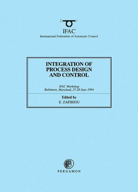 Integration of Process Design and Control main product photo