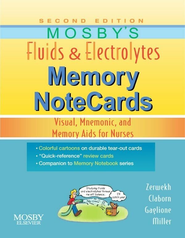 Mosby's Fluids & Electrolytes Memory NoteCards - E-Book main product photo