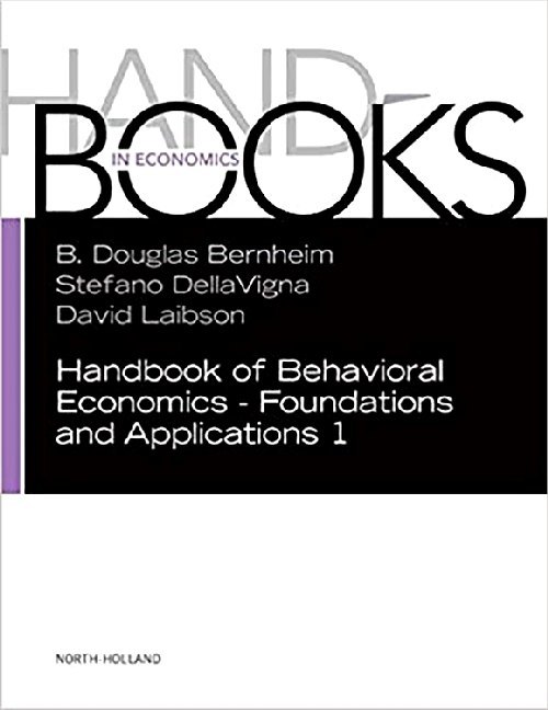 Handbook of Behavioral Economics - Foundations and Applications 1 main product photo