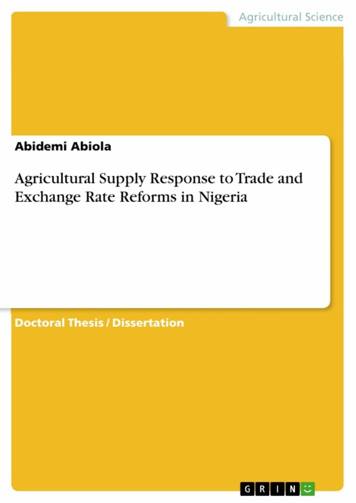 Agricultural Supply Response to Trade and Exchange Rate Reforms in Nigeria main product photo