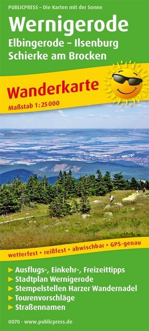 PublicPress Wanderkarte Wernigerode - Elbingerode - Ilsenburg - Schierke am Brocken main product photo