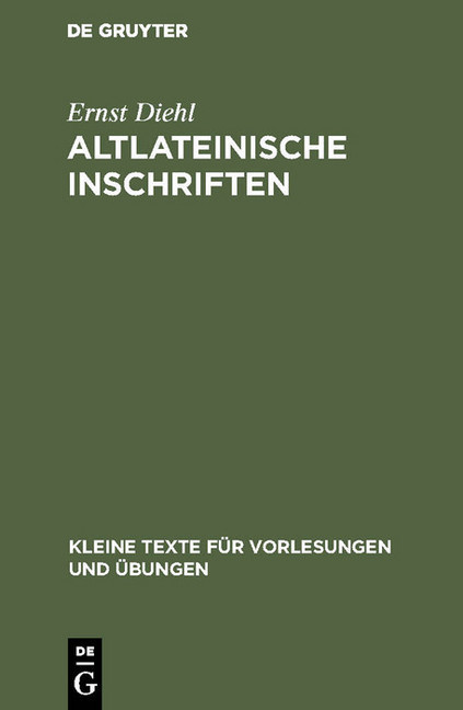 Altlateinische Inschriften main product photo