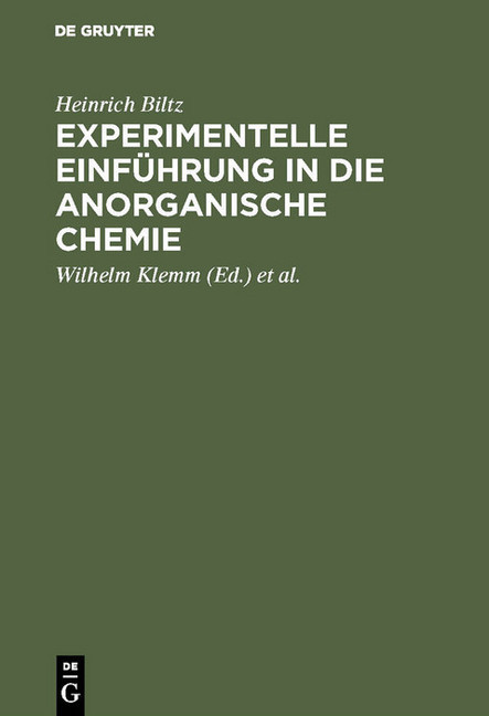 Experimentelle Einführung in die anorganische Chemie main product photo