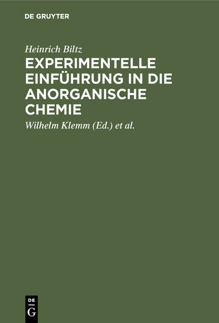 Experimentelle Einführung in die anorganische Chemie main product photo