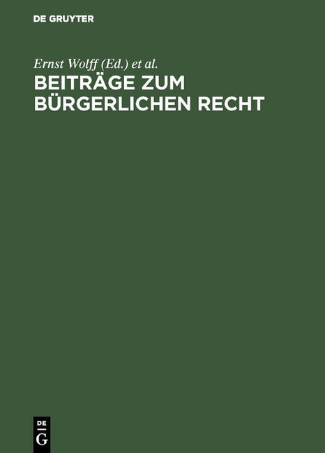 Beiträge zum bürgerlichen Recht main product photo