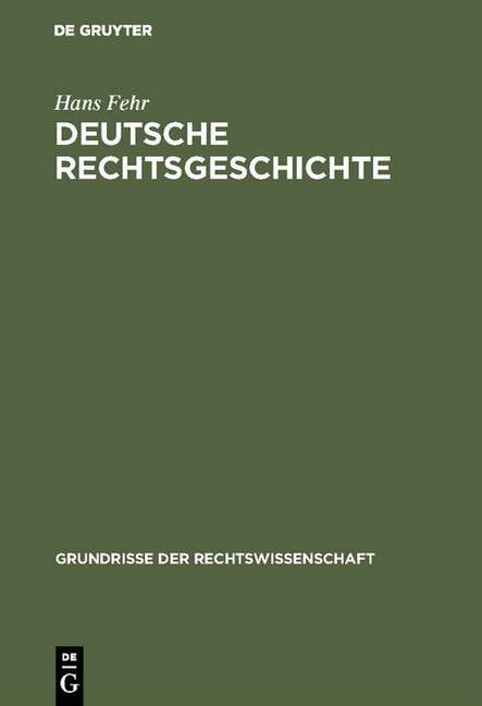 Deutsche Rechtsgeschichte main product photo