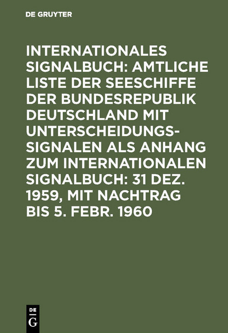 31 Dez. 1959, mit Nachtrag bis 5. Febr. 1960 main product photo