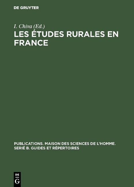 Les études rurales en France main product photo