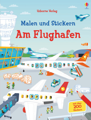 Malen und Stickern - Am Flughafen