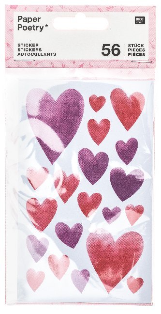 Sticker Liebe, Herzen, Aquarell main product photo